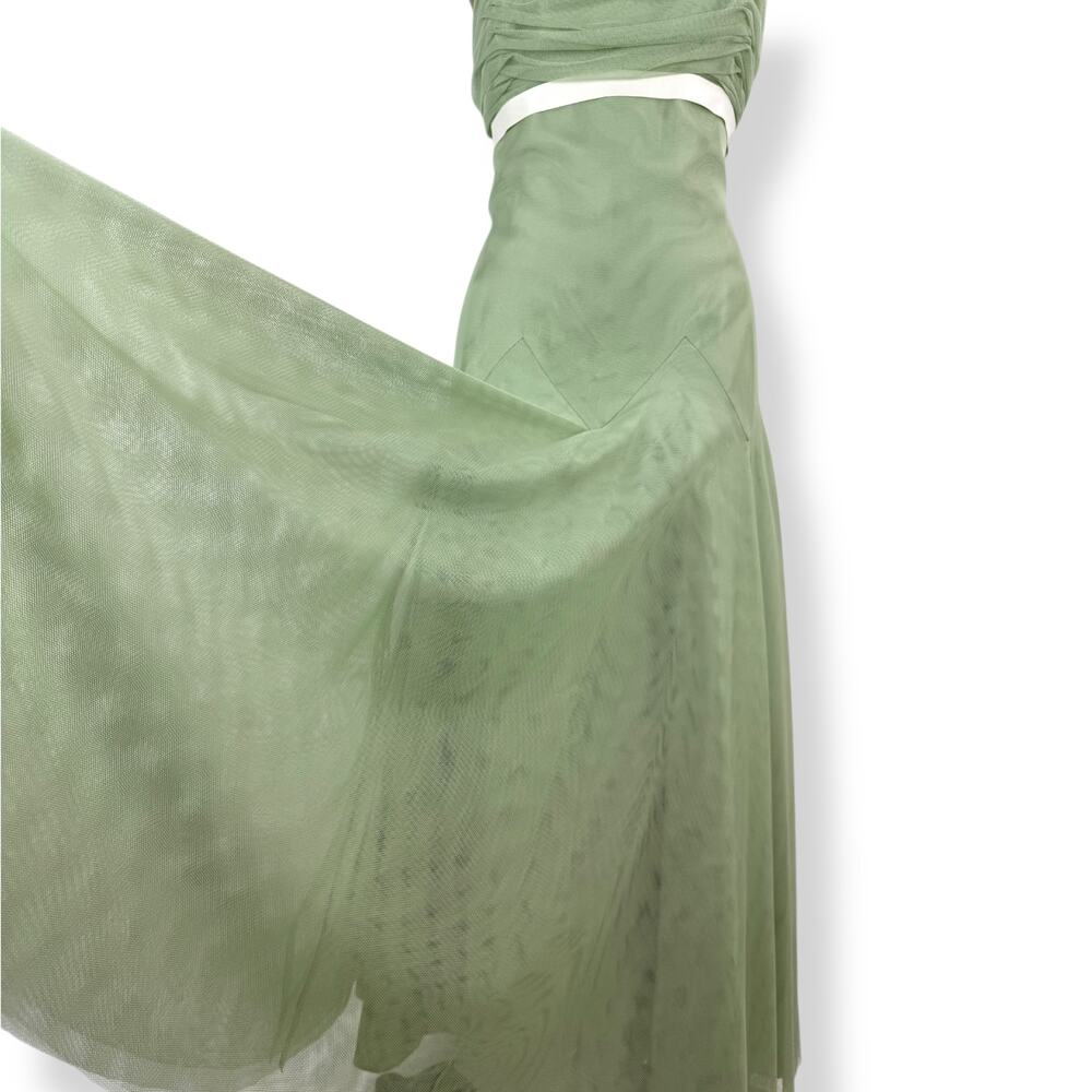 ❌SOLD❌Vintage VERA WANG brand new with tags celadon green A-line gown SIZE 10 - Picture 7 of 16